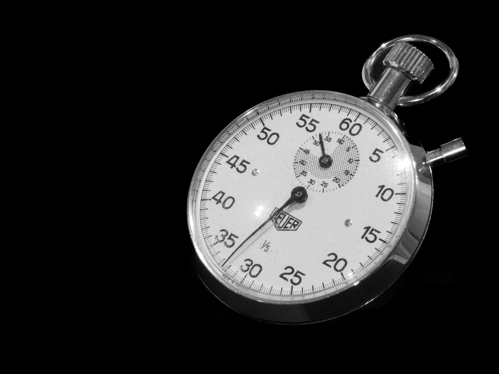 A stopwatch timer on a desk, representing the two-minute rule for beating procrastination